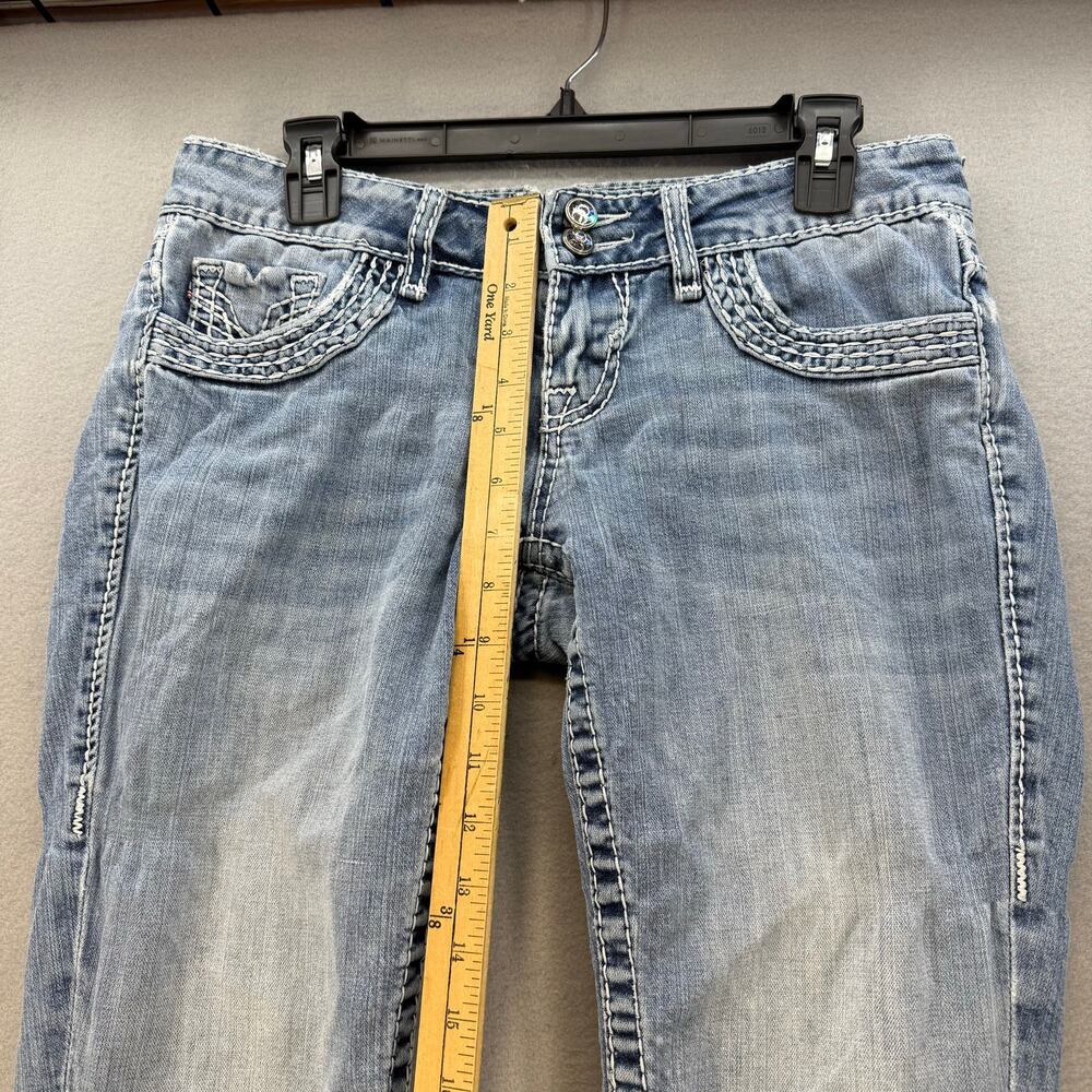 Vigoss Jeans Women's 3/4x33 Light Blue Chelsea Slim Boot Cut Western Preppy - Picture 13 of 15